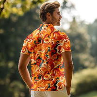 
              Funny Golf Shirts for Men,Mens Hawaiian Shirts Short Sleeve Novelty Crazy Golf Shirt 70s Paisley
            