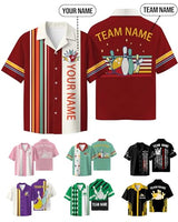 
              Custom Bowling Shirt for Men Women Personalized Name Bowling Jersey Casual Hawaiian Shirts Customized Retro Polo, S27
            