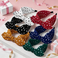 
              ELLOPH 6Pcs Polka Dot Headbands for Women with Adjustable Bow Classic Rosie The Riveter Headband Wide Knotted Hairband for 1950s Pin Up Outfits Cute Polka Dot Hair Accessories for Daily Workouts
            