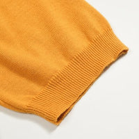 
              OXKNIT Knit Polo Shirt for Men, Retro Tiger Pattern Yellow Shirt Quarter Button Down Short Sleeve Men's Clothing
            