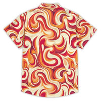 
              70s Boys Funny Hawaiian Shirt Retro Pattern Beach Tropical Short Sleeve Holiday Aloha Shirt Tropical Beach Party Kids Tops Orange
            