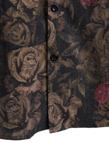 
              LucMatton Men's 70s Hawaiian Shirt Vintage Print Short-Sleeve Button-Down Shirts for Summer Vacation & Beach Black Antique Rose Large
            