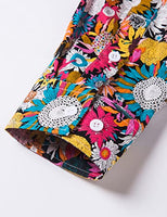 
              TUNEVUSE Men Floral Dress Shirt, Long Sleeve Button Down Patterned Cotton
            