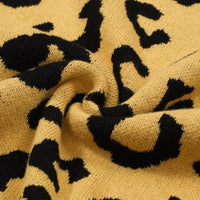 
              OXKNIT Men's Retro Polo Shirts 1960s Mod Style Vintage Shirts Knitted Polo Shirts V-Neck Leopard Shirt
            