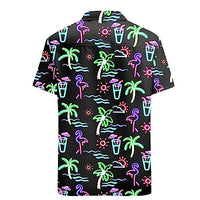 
              Stazary Mens Neon Flamingo Shirt for Men,80s Mens Disco Shirt Neon Men Button Up Shirts,Hawaiian Shirt Beach Shirts for Men
            