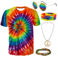 
              Gionforsy Hippie Costume Outfit for Men Women 60s 70s Costume Accessories
            