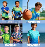 
              Lovekider Boys 80s 90s Shirts Size 7-8T Retro Graphic Dry Fit Athletic Tshirt Short Sleeve Shirt Novelty Tops for 7-8 Years Kids Yellow Blue
            