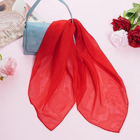 
              Jmkcoz 3 Pcs 50s Chiffon Scarf Sheer Square Neck Head Scarf for Women Girls Hip Hop 1950s Party Halloween Costume (Black White Red)
            