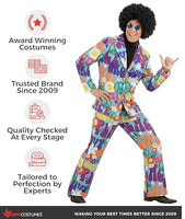 
              fun shack Groovy Mens Hippie Costume, Retro Mens Hippie Costumes for Adults, Groovy Costumes for Men, 60s Suit Men - Large
            