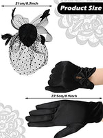 
              Geyoga 50s Fascinator Hat for Women Funeral Veil Hat Pillbox Cocktail Tea Party Headpiece and Lace Glove(Black,Elegant Style)
            