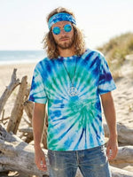 
              Wianja Hippie Costume for Men 60s 70s Hippie Outfits Tie Dye T-Shirt Wig Peace Necklace Accessories 5-piece
            