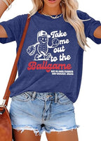 
              ALLTB Baseball Shirts Women Funny Baseball Mom Shirt Ballgame Graphic Tshirt Game Day Fan Tee Casual Short Sleeve Top Blue
            