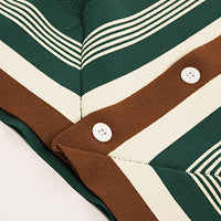 
              PJ PAUL JONES 70s Clothes for Men Retro Sweater Polo Shirts Striped Summer T-Shirts Dark Green L
            