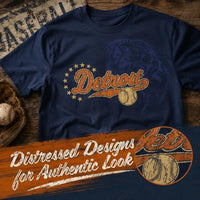 
              J2 Sport Unisex Retro Detroit Tiger Baseball T-Shirt – Men & Women Sport Shirt Navy
            