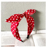 
              Deghew Red Polka Dot Bow Headbands Cute Bandana Hairband Halloween Costume 50s Hair accessories for women and girls
            