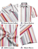 
              COOFANDY Men's Hawaiian Shirt Short Sleeve Floral Button Down Shirts Tropical Holiday Beach Shirts Untucked
            