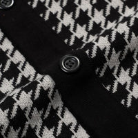 
              OXKNIT Men's Knit Short Sleeve Shirts Button Down Vintage Knitted Embroidery Heart Pattern Polo Shirt Black Polo
            