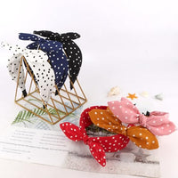 
              Jaciya Polka Dot Bow Headbands for Women Retro Bunny Ear Hairbands with Bow
            