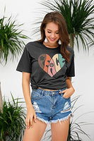 
              Peace Love Shirt Women 70s Hippe Shirts Soul Inspirational Hippy Tops Vintage Graphic Tees Short Sleeve - Sleeveless Grey
            