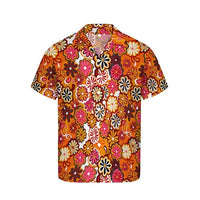 
              QWEHHEVG 70s Disco floral patterns Men's Button Shirt Beach Shorts Set, Hawaiian Short Sleeve Shirt Quick Dry Beach Shorts 2 Pcs with Bucket Hat
            