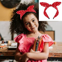 
              Jaciya Polka Dot Bow Headbands for Women Retro Bunny Ear Hairbands with Bow
            