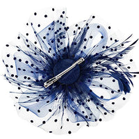 
              DRESHOW Fascinators Hat Flower Mesh Ribbons Feathers on a Headband and a Clip Tea Party Headwear for Girls and Women
            