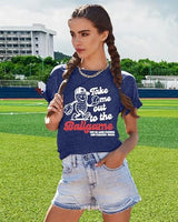 
              ALLTB Baseball Shirts Women Funny Baseball Mom Shirt Ballgame Graphic Tshirt Game Day Fan Tee Casual Short Sleeve Top Blue
            