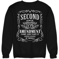Patriotic Men,s Long Sleeve Sweatshirt Second Amendment 1776 JD Come And Take It