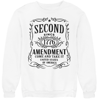 
              Patriotic Men,s Long Sleeve Sweatshirt Second Amendment 1776 JD Come And Take It
            