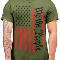 We The People Flag Second Amendment Mens Patriot USA Homeland Graphic T Shirt, 2nd Amendment Right Tee