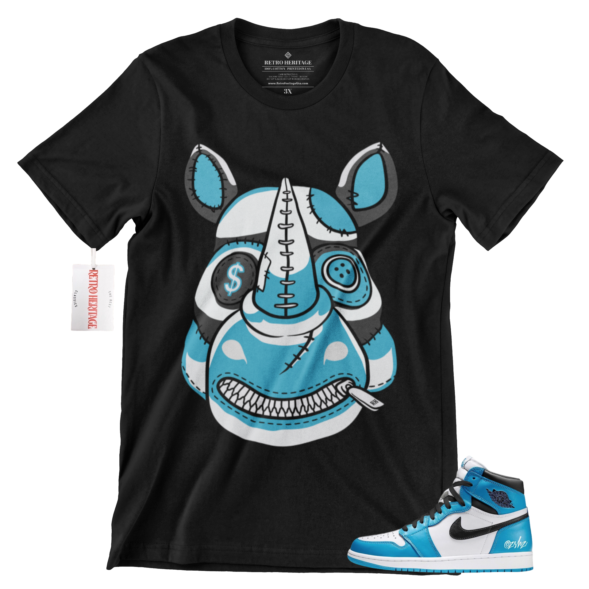 Air Jordan Brand 1 Men's Sportswear T-Shirt Deep Royal Blue/White  908007-455 