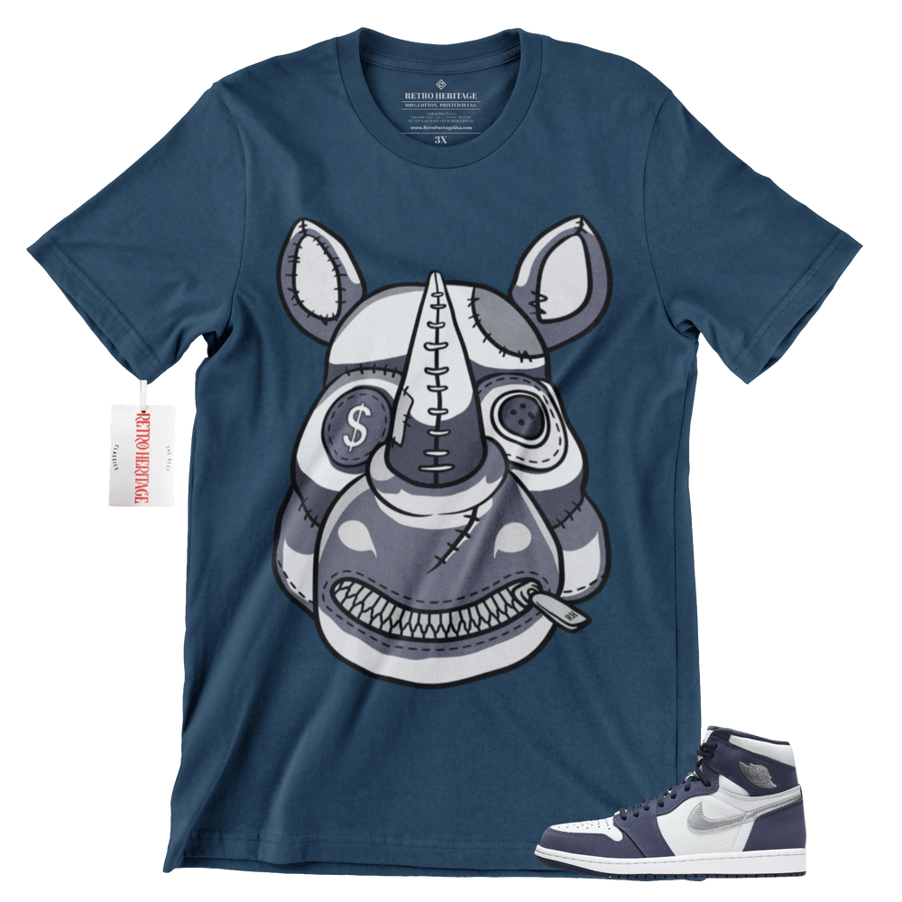 R300 Air Jordan 1 Midnight Navy Sneaker Match T-Shirt