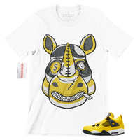 R301 Air Jordan 4 Lightening Yellow/Black Sneaker Match T-Shirt