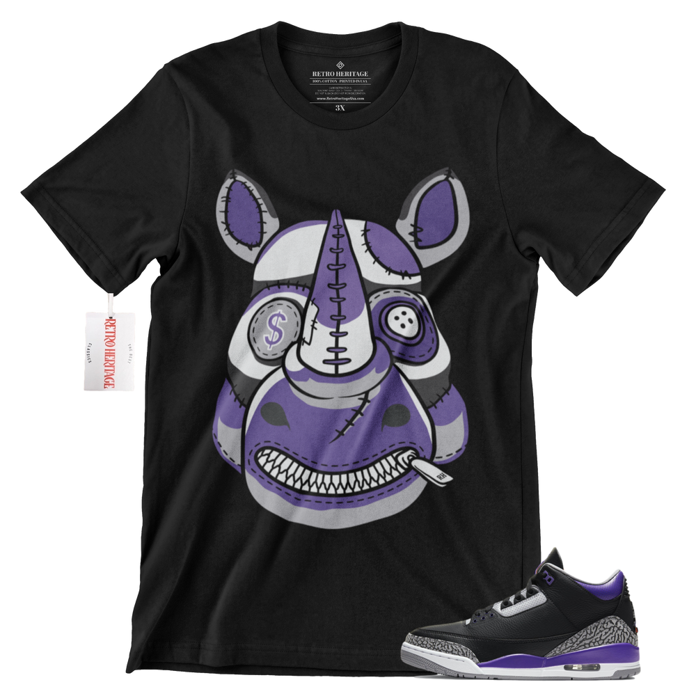 R279 Air Jordan 3 Court Purple T Shirt
