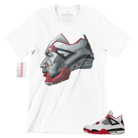 
              R311 Jordan Retro 4 Fire Red Jordan Sneaker Head T Shirt
            