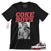 
              R314 Jordan 4 Fire Red Coke Boys T Shirt
            