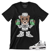 Jordan 4 Military Black Hustle Bear T-Shirt